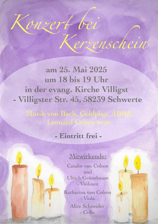 Konzert im Kerzenschein in der Kirche