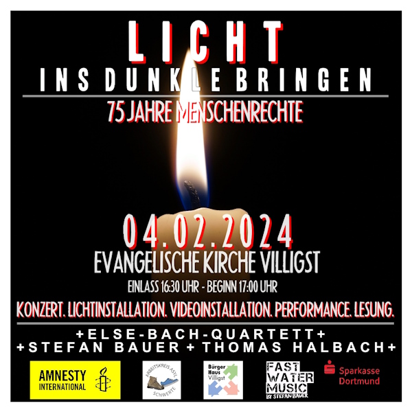 Licht ins Dunkle bringen -75 Jahre Menschrechte-